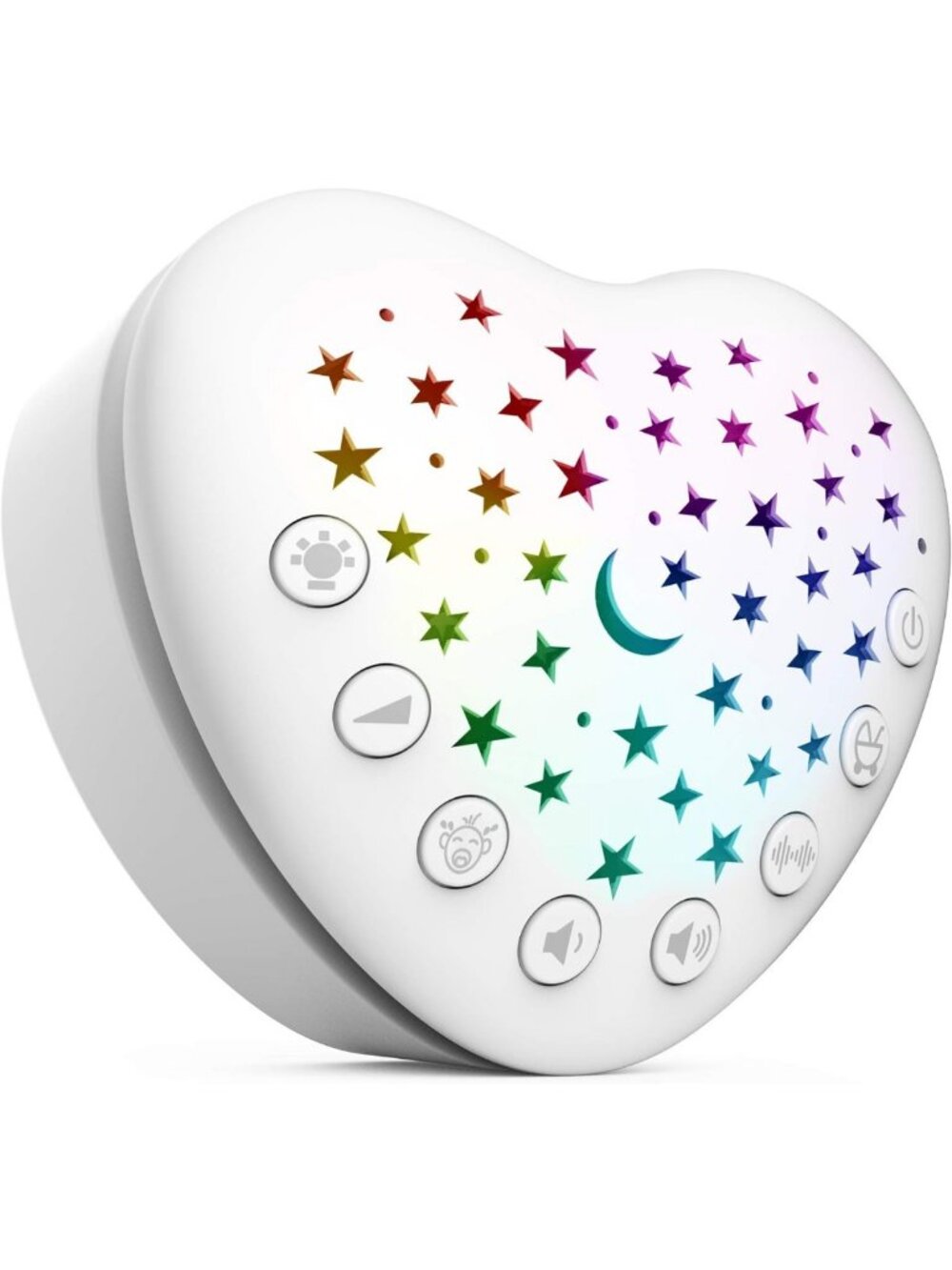 Portable White Noise Machine & Baby Sleep Soother with 15 Sounds, Night Light